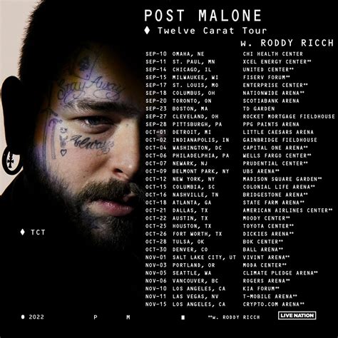post malone tour 2022 songs
