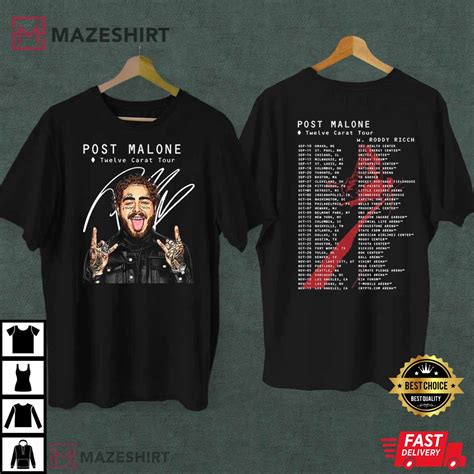 post malone tour shirts