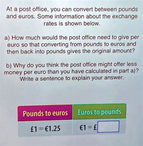 post office pounds to euros