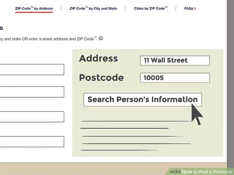 post or zip code of my location by address