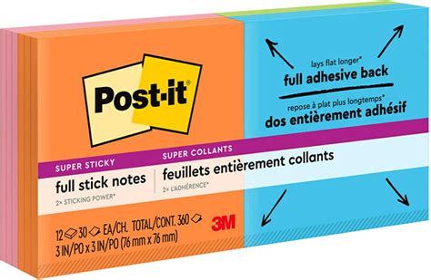 Post-It Super Sticky Full Stick Notes