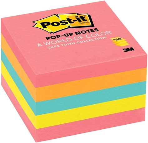 Postit Popup Notes Super Sticky Popup 3 x 3 Note Refill, Canary Yellow, 90 Notes/Pad, 12 Pads