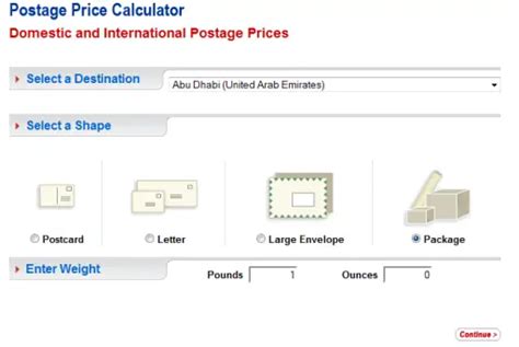 Postage Calculator Parcel