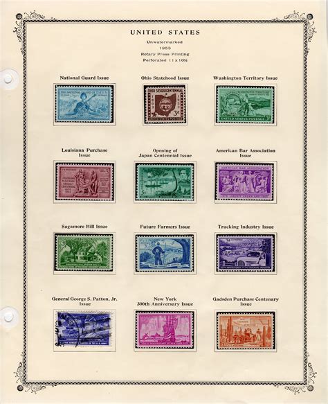 postage stamp album pages