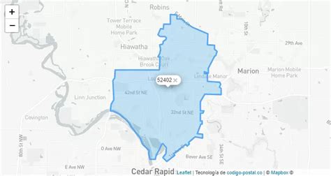 Postal Code Cedar Rapids Iowa