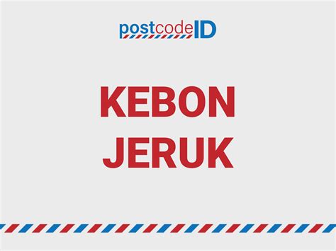 postal code kebon jeruk
