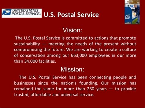 postal service vision