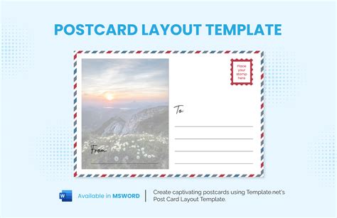 Postcard Layout In Word