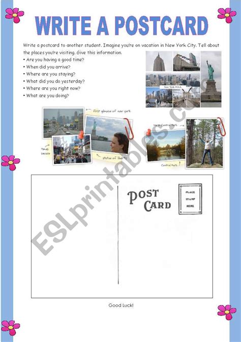 Postcard Sample Esl