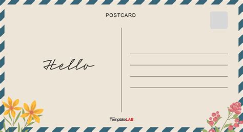 postcard template - Google Search | Postcard template, Printable