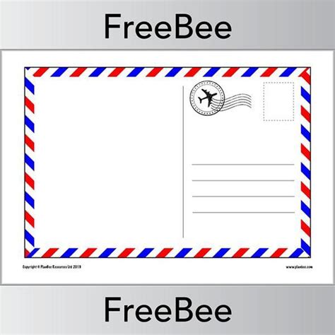 postcard template for kids free