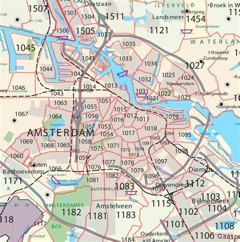 Digitale Postcodekaart Amsterdam 99 Kaarten en Atlassen.nl