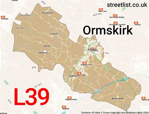 Postcode For Ormskirk Uk