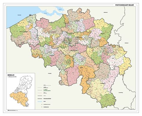 Postcodes Belgie Kaart Kaart