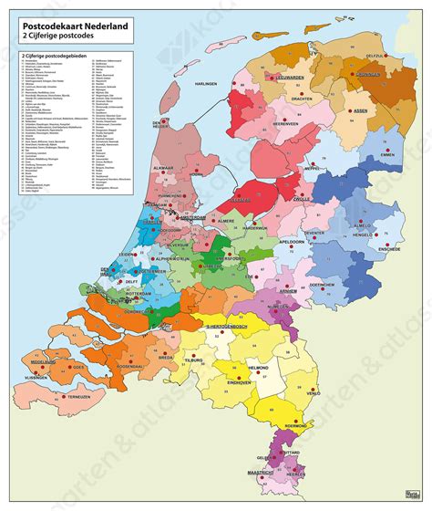 Postcodekaart Nederland 758 Kaarten en Atlassen.nl