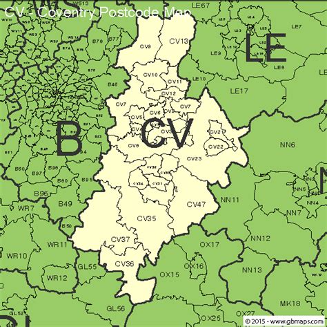 postcode map of coventry
