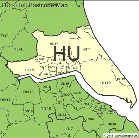 postcode map of hull