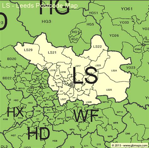 postcode map of leeds area