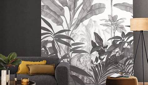 Poster Mural Nature Noir Et Blanc Jungle Wallpaper Rainforest Paysage Mur