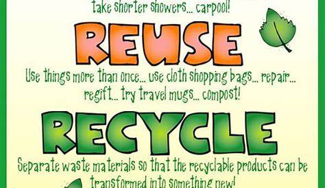 "RECYCLE REDUCE REUSE Art | Cute Environmental 3Rs Art Gift" Poster for