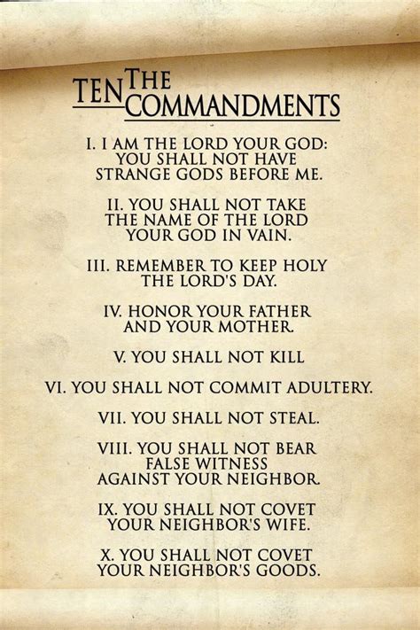 poster about 10 commandments