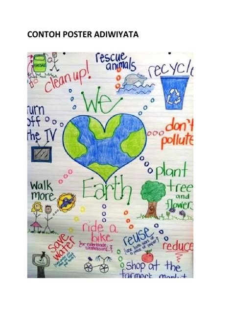 33 Contoh Poster Adiwiyata Go Green Lingkungan Hidup Hijau GoGreen