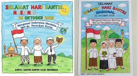 poster hari santri simple