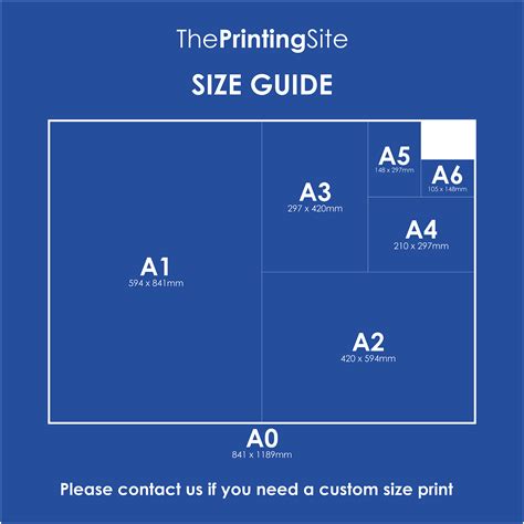 poster sizes to print