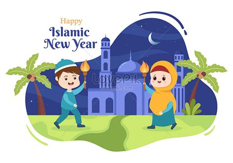poster tahun baru islam 2023 kartun