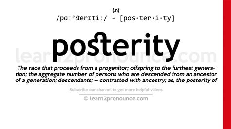 posterity definition in english