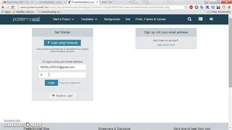 postermywall login issues