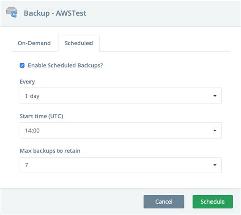 postgres backup schedule