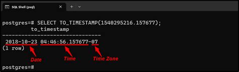 postgres convert unix timestamp to date with timezone