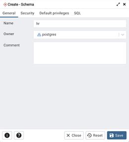 postgres create schema in specific database