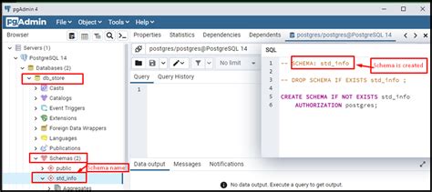 postgres create table no schema has been selected