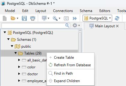 postgres create table without schema