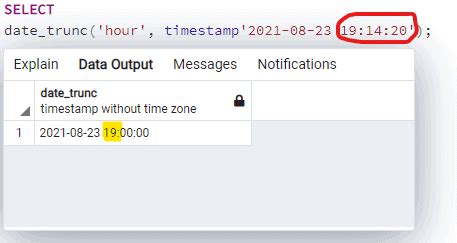 postgres date_trunc without timezone