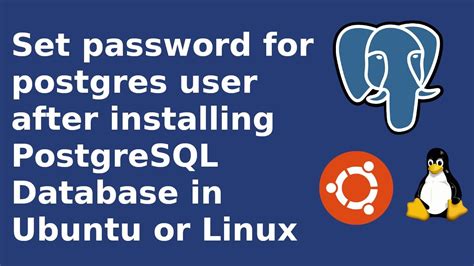 postgres default username and password ubuntu