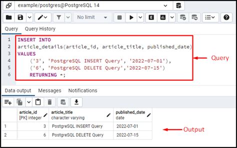 Postgres Insert Multiple Rows