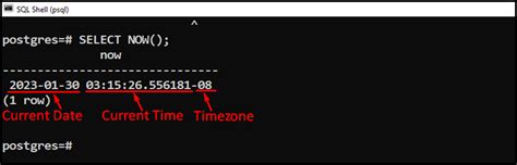 postgres select time with timezone