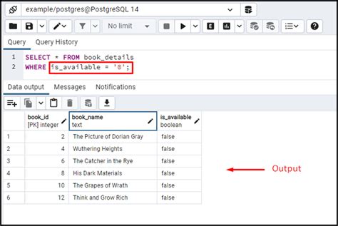 postgres select where boolean is true