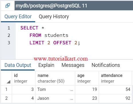 postgresql count limit offset