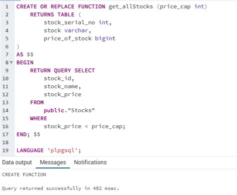 postgresql if statement in function