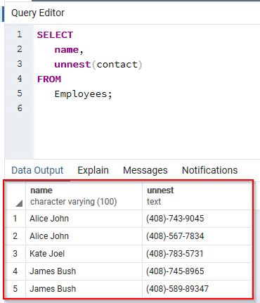 postgresql when to use array