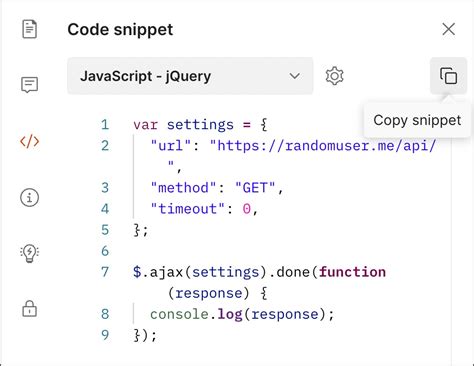 postman api code snippets
