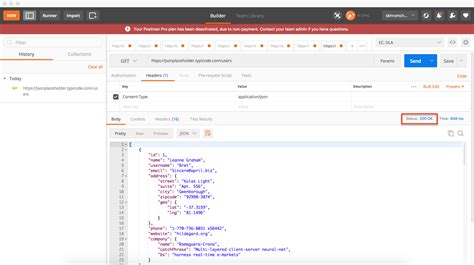 postman api testing response codes