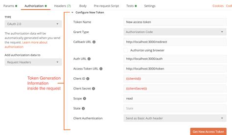 postman google oauth2 example