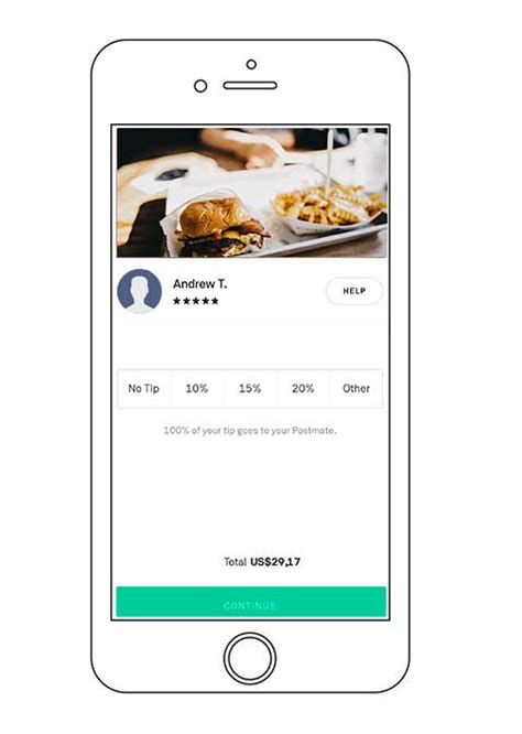 Postmates Tip On App