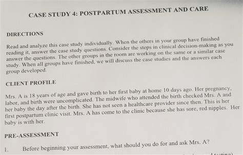 postnatal case study topics list slideshare pdf
