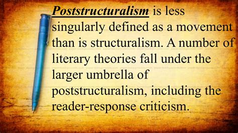 Poststructuralism Literary Analysis